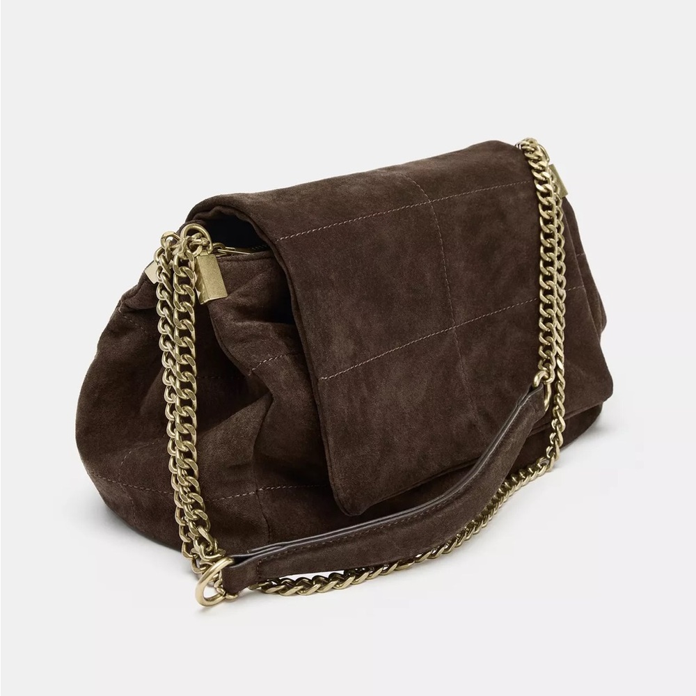 ZARA LEATHER SHOULDER BAG